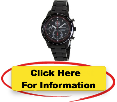 Seiko Chronograph Black Dial Titanium Carbon Coated Mens Watch SNDD89 Described